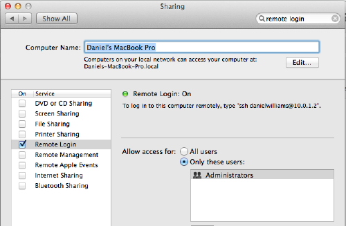 add users to remote access