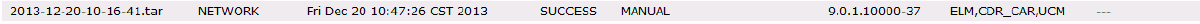 backup success message